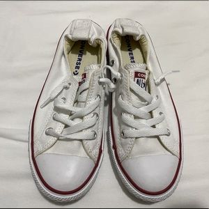 White Converse Juniors All Stars